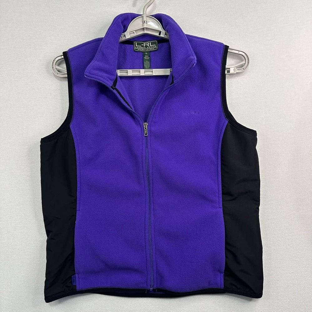 Lauren Ralph Lauren Active Vest Women's XL Purple Full Zip Activewear